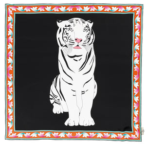 Charlotte Sparre Copenhagen Tiger 90x90 cm Scarf White