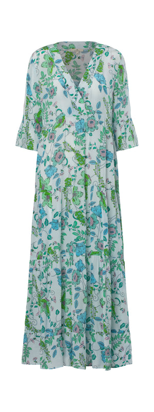 Charlotte Sparre Copenhagen V-lane dress Floral fun Dress Blue