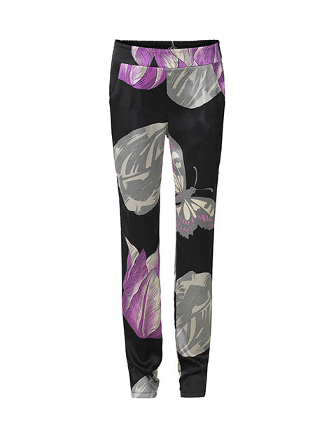 
                
                    Load image into Gallery viewer, 1130 Silk pants Tulip Black
                
            