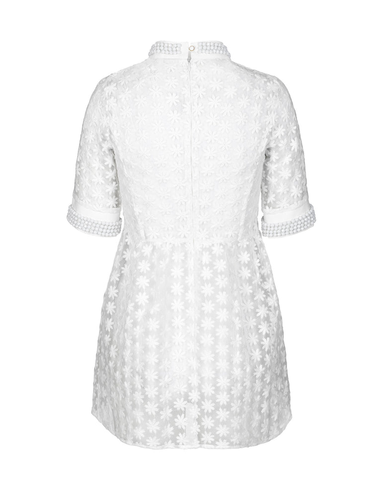 1375 Organza Grace dress Embroidery White
