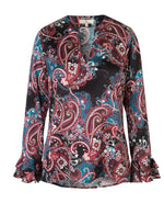 1824 Fairy blouse Shadow paisley Black/Blue