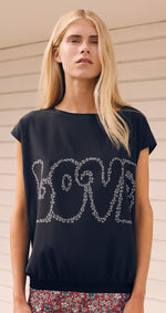 1903 Super blouse Love dove Black