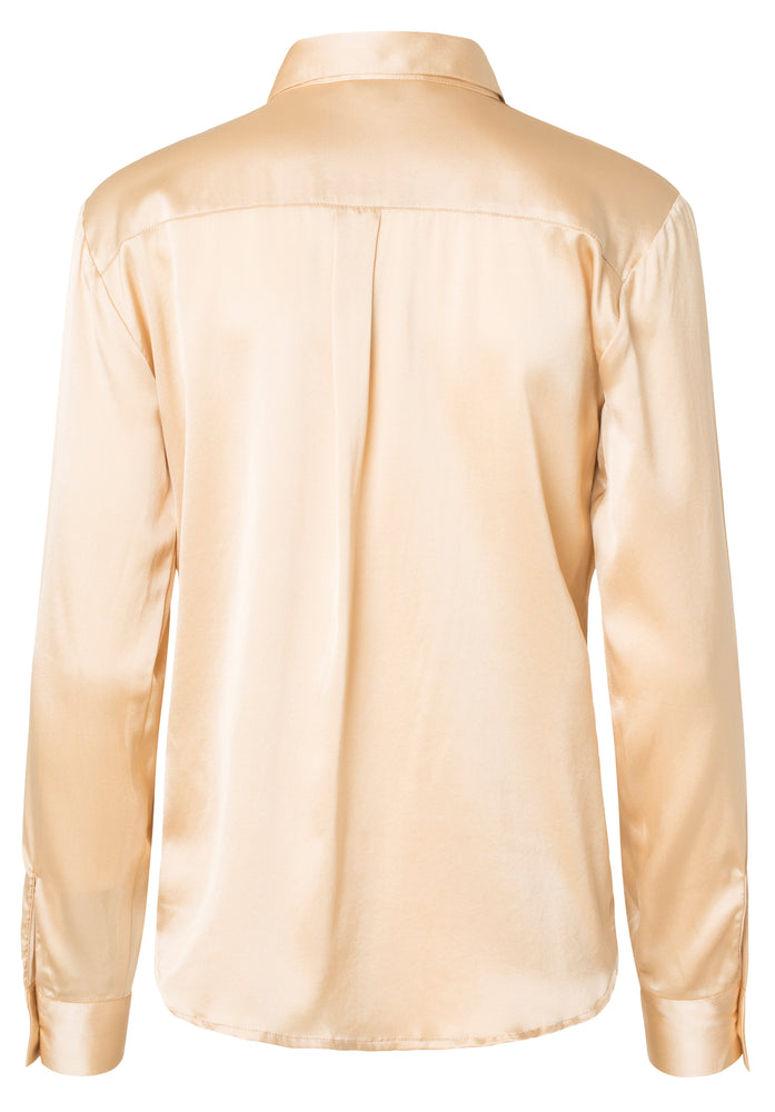 
                
                    Load image into Gallery viewer, 2428 Classic shirt Solid satin Cream
                
            