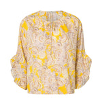 2704 Frill cuff blouse Kiki Yellow