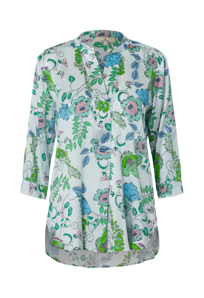 
                
                    Load image into Gallery viewer, 2905 Bliss blouse Floral fun Blue
                
            