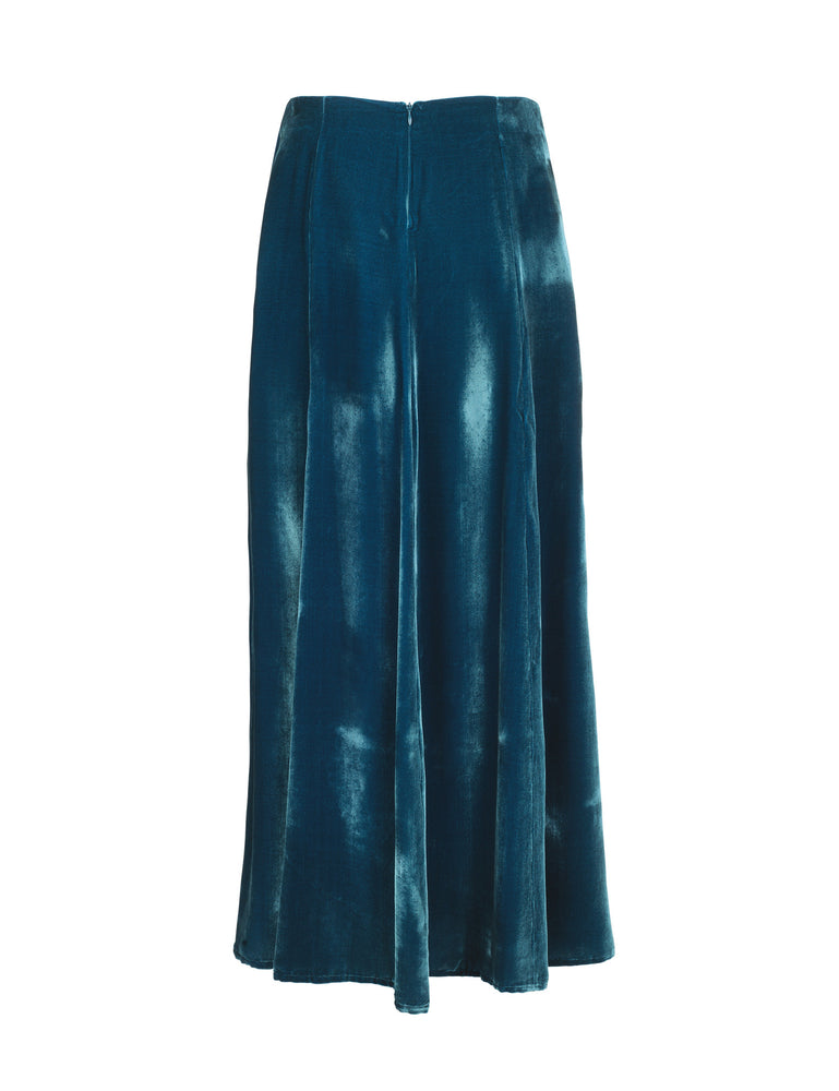 
                
                    Load image into Gallery viewer, 1240V Mermaid skirt Solid velvet Petrol
                
            