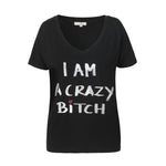 1180 T-shirt Crazy bitch Black