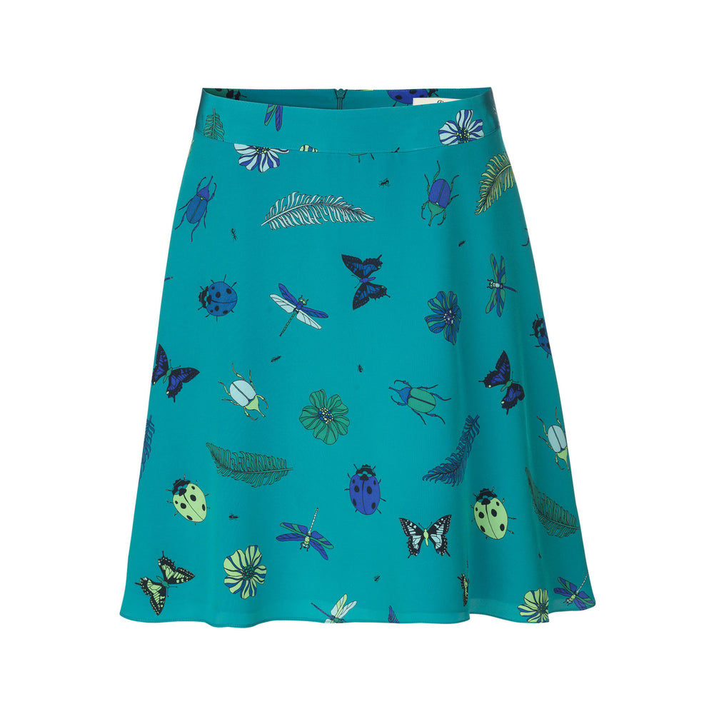 1125 Round skirt Summer garden Turquoise
